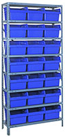 Blue 1275-SB809 Quantum Store-Max 8 Inch (in) Steel Shelving with Shelf Bin