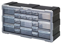 19 1/4 Inch (in) Item Width and 10 Inch (in) Item Height Plastic Drawer Storage Cabinet (PDC-22BK)