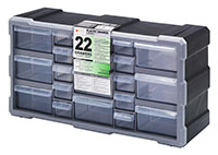 19 1/4 Inch (in) Item Width and 10 Inch (in) Item Height Plastic Drawer Storage Cabinet (PDC-22BK) - 3