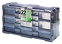 19 1/4 Inch (in) Item Width and 10 Inch (in) Item Height Plastic Drawer Storage Cabinet (PDC-22BK) - 4