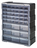 15 Inch (in) Item Width and 18 3/4 Inch (in) Item Height Plastic Drawer Storage Cabinet (PDC-39BK)