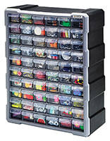 15 Inch (in) Item Width and 18 3/4 Inch (in) Item Height Plastic Drawer Storage Cabinet (PDC-60BK) - 2