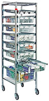 PS-S2475-8PT Quantum Partition Store Pull Out Basket Work Cart - 2