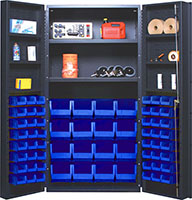 Blue Bins for QSC-64-2S-6DS 36 in. Wide All Purpose Cabinets