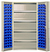 Blue Bins for QSC-BG-36-96-4IS 36 in. Wide All Purpose Cabinets