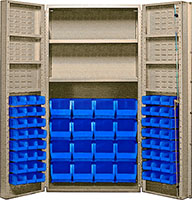 Blue Bins for QSC-BG-64-2S-6DS 36 in. Wide All Purpose Cabinets