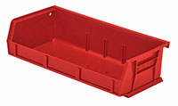 5 3/8 Inch (in) Item Length Stack and Hang Bin (Red) - 2