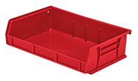 7 3/8 Inch (in) Item Length Stack and Hang Bin (Red) - 2
