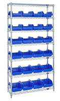 Blue W7-12-24 Wire Shelving Units
