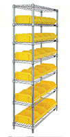 Yellow W7-12-26 Wire Shelving Units - 3