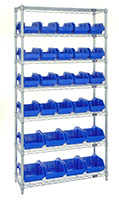 Blue W7-12-28 Wire Shelving Units