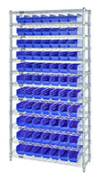 Blue WR12-101 Wire Shelving Units