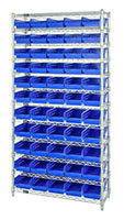 Blue WR12-102 Wire Shelving Units