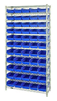 Blue WR12-104 Wire Shelving Units