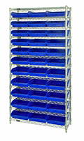 Blue WR12-109 Wire Shelving Units
