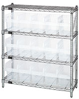 WR4-39-1236-802CL Quantum Clear-View Shelving with Complete Bin - 2