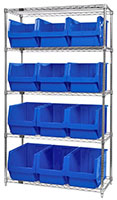 Blue WR5-533 Wire Shelving Units