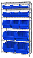Blue WR6-13-MIX Wire Shelving Units