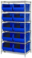 Blue WR6-974 30 in. & 36 in. Wire Shelving Systems