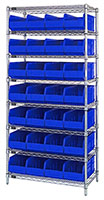 Blue WR8-483 Wire Shelving Systems