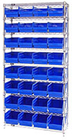 Blue WR9-207 Wire Shelving Systems