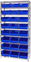 Blue WR9-209 Wire Shelving Systems