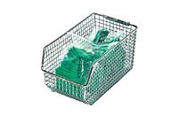 Quantum 10-3/4 Inch (in) Outside Length and 5-1/2 Inch (in) Outside Width Mesh Stack and Hang Bin