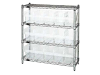 Quantum Clear-View Shelving with Complete Bin