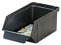 Black QCS20CO Stack and Lock Conductive Bins - 2