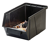 Black QCS30CO Stack and Lock Conductive Bins - 2