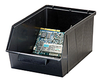 Black QCS40CO Stack and Lock Conductive Bins - 2