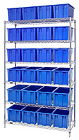 Blue WR6-24185 Wire Shelving Units