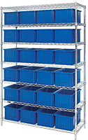 Blue WR7-92080 Wire Shelving Units