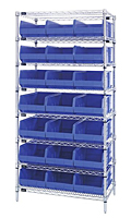 Blue WR8-485 Wire Shelving Systems