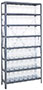 1275-SB801CL Quantum Clear-View Store-Max 8 Inch (in) Steel Shelving with Shelf Bin