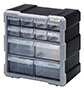 10 1/2 Inch (in) Item Width and 10 1/4 Inch (in) Item Height Plastic Drawer Storage Cabinet (PDC-12BK)