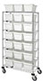 White MWR7-1711-8 Wire Shelving Units for Cross Stack Tubs
