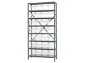 Quantum Clear-View 11-5/8 x 8-3/8 x 8 Inch (in) Bin Dimension Store-Max 8 Inch (in) Steel Shelving with Shelf Bin