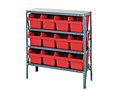 Quantum 11-5/8 x 8-3/8 x 8 Inch (in) Bin Dimension Store-Max 8 Inch (in) Steel Shelving with Shelf Bin